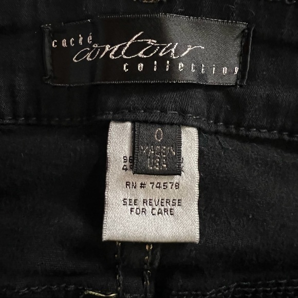 CACHE CONTOUR COLLECTION VINTAGE Black Boot Cut denim Jeans Pants 0 - Picture 7 of 10